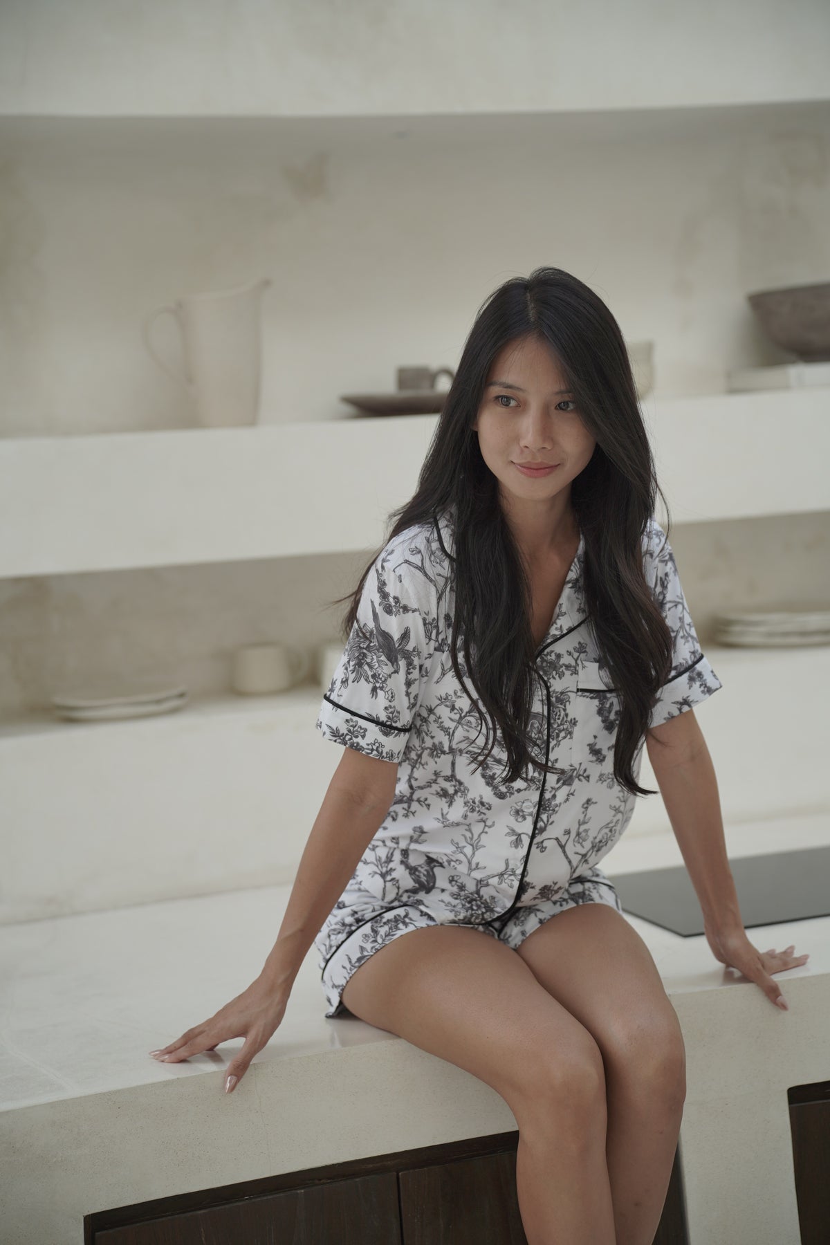 Garden Toile PJ Set - Slate