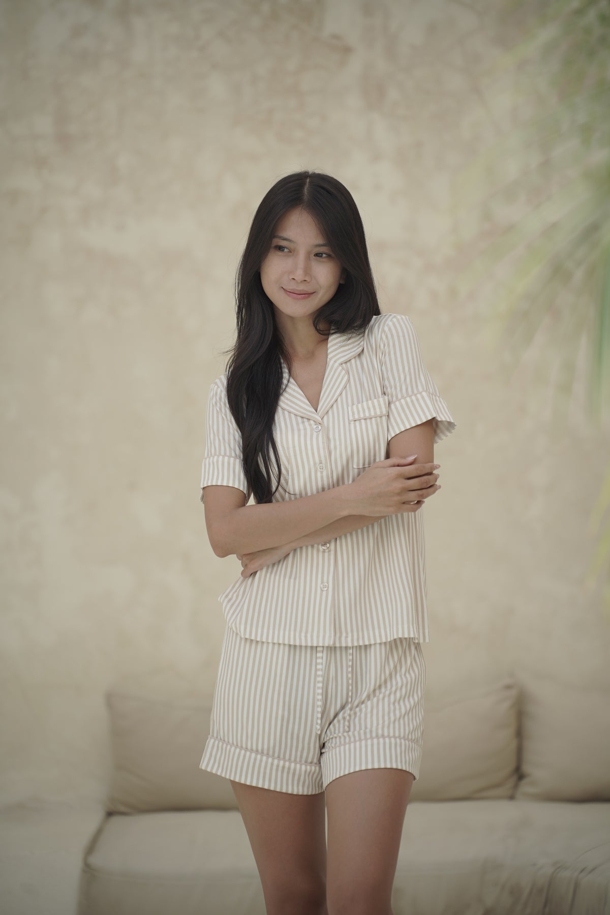 Hush Striped PJ Set - Oat