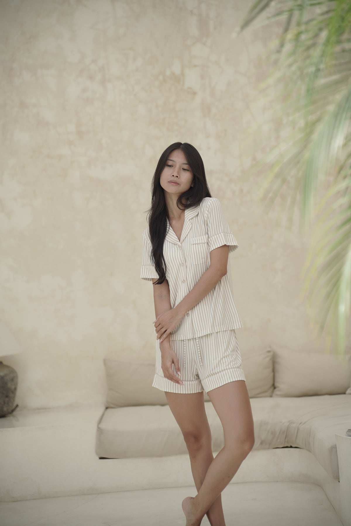 Hush Striped PJ Set - Oat