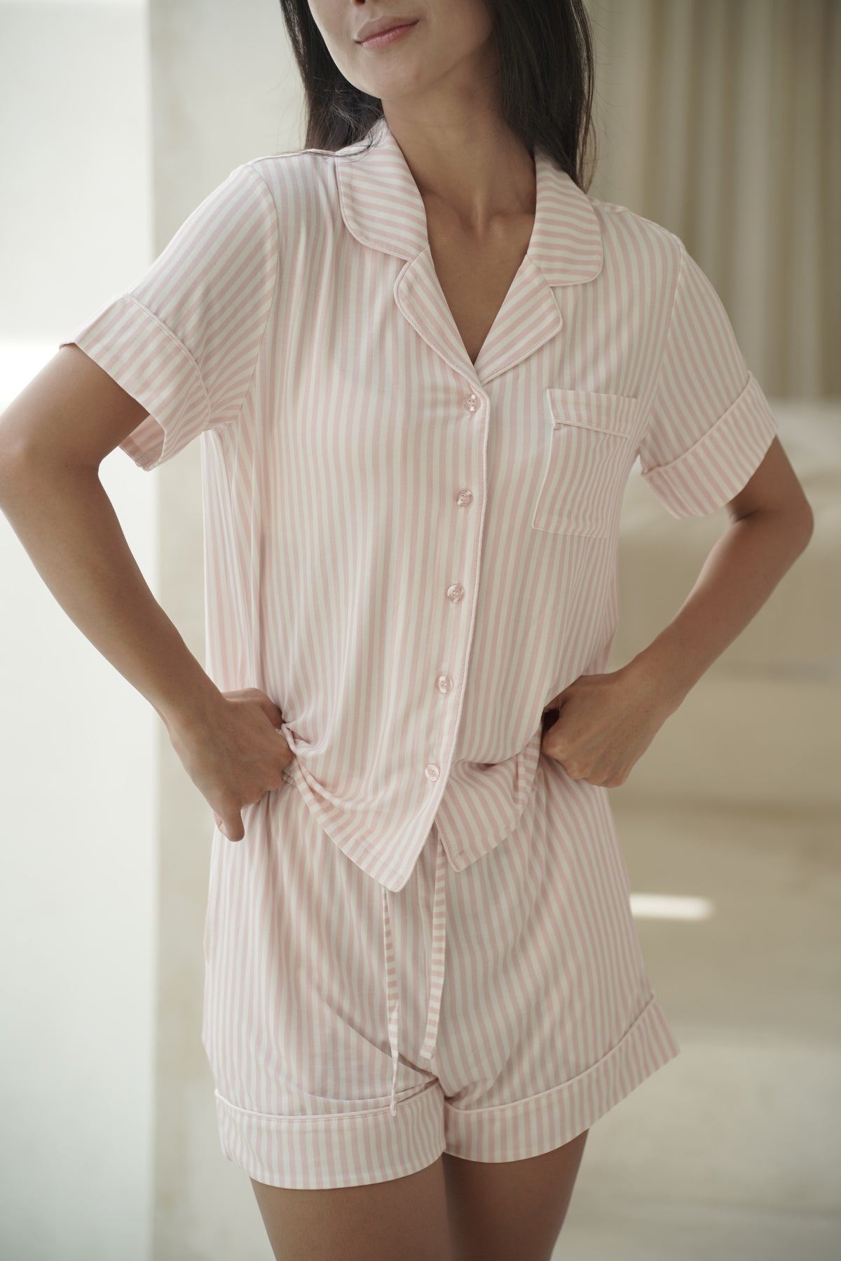 Hush Striped PJ Set - Blush